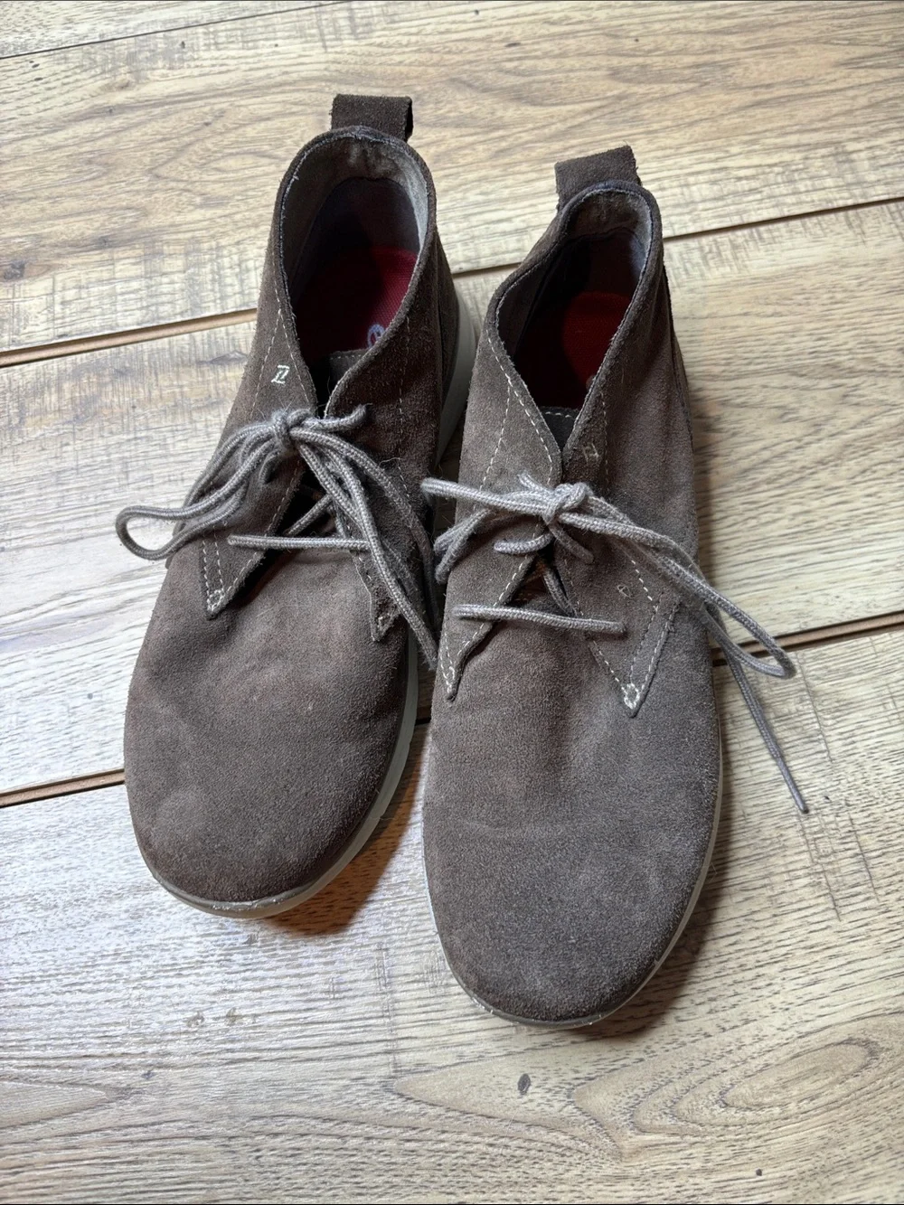 Women’s Eddie Bauer Cloudline Brown Suede Stylish Casual Lace-Up Shoes Size 9